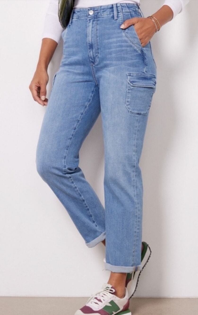 Paige Drew Cargo Pocket Stretch Denim Jeans Size 30